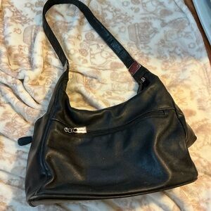 Aurielle Black Leather Hobo Bag